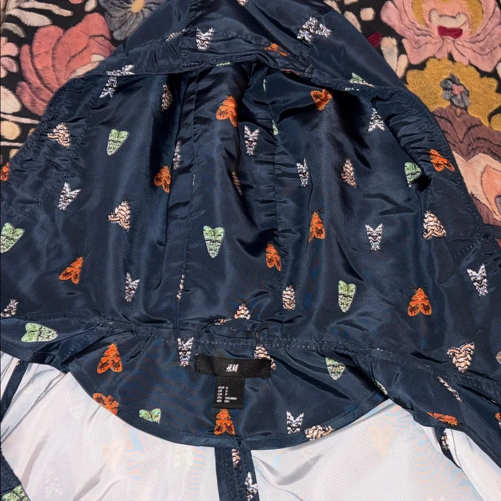 H&M Navy Utility Jacket with Colorful Patterns - Picture 5 of 8